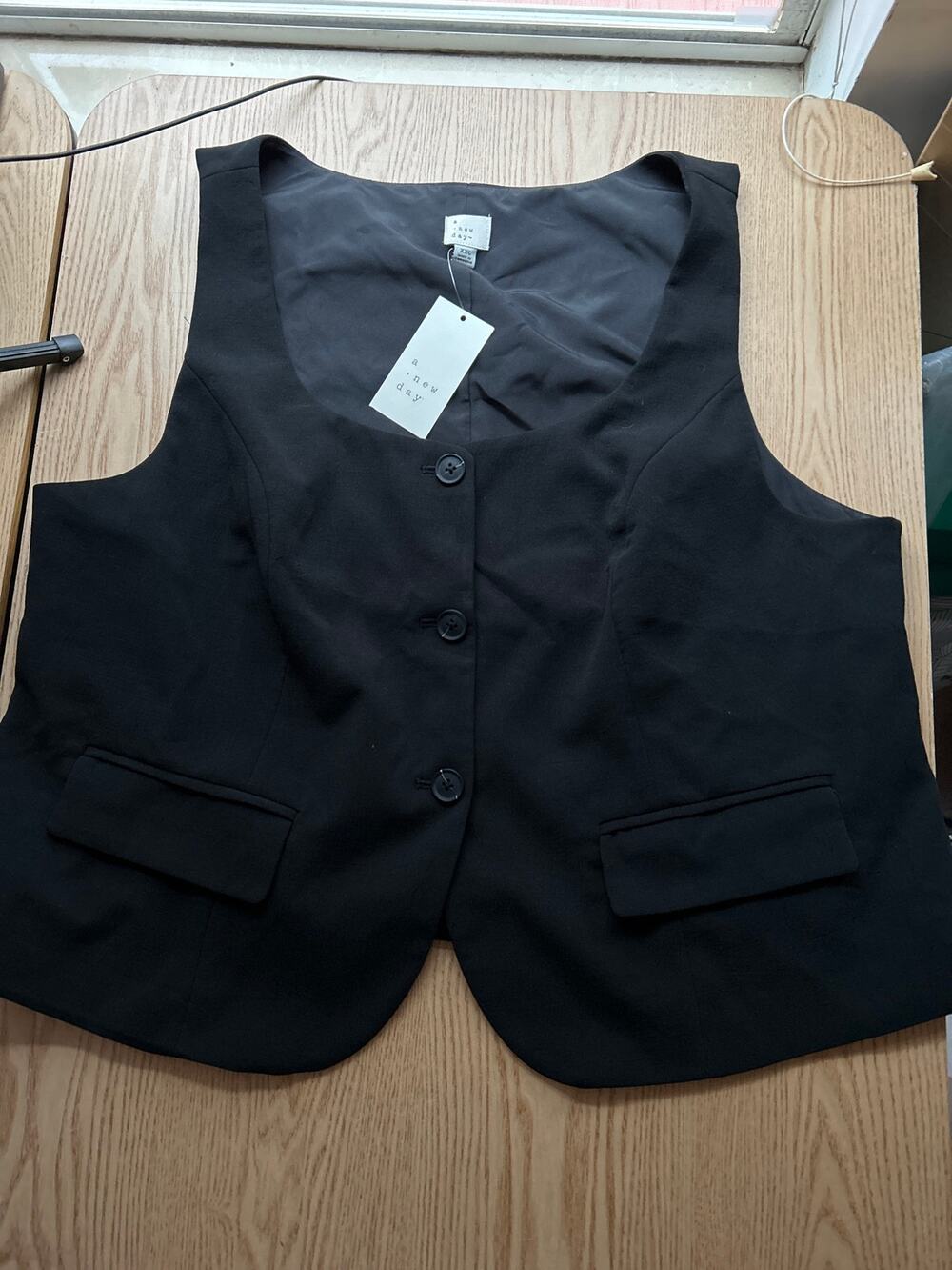 New Women's A New Day Vest Polyester Some Stretch Black Size XXL